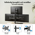 Monitorfäste Trippel 17-32" 376mm Svart