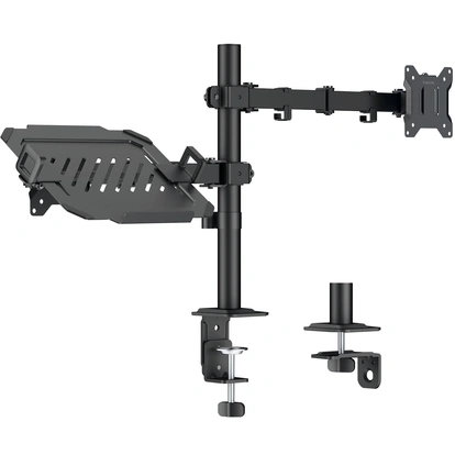 Monitorfäste 17-32" med hållare för laptop 12-17"