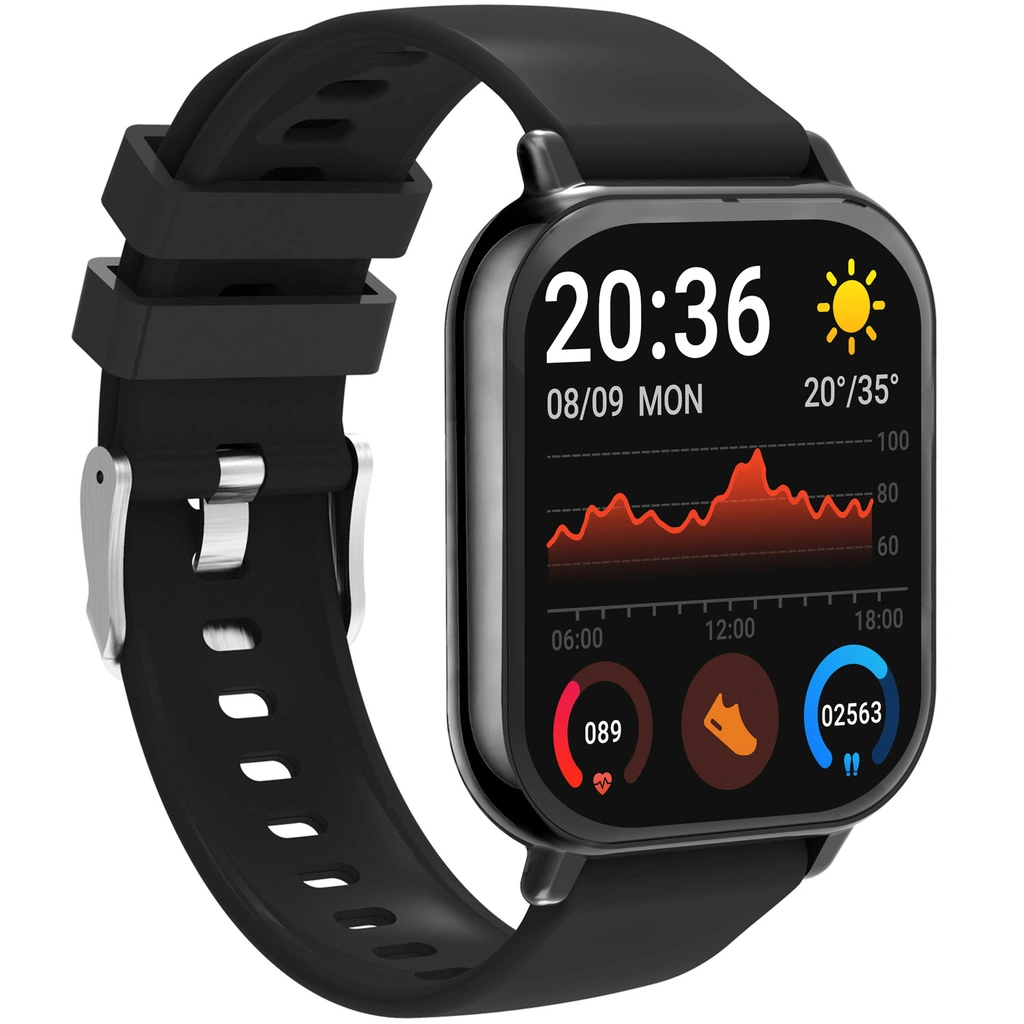 SmartWatch IP65 1,81" TFT SWC-176B Svart