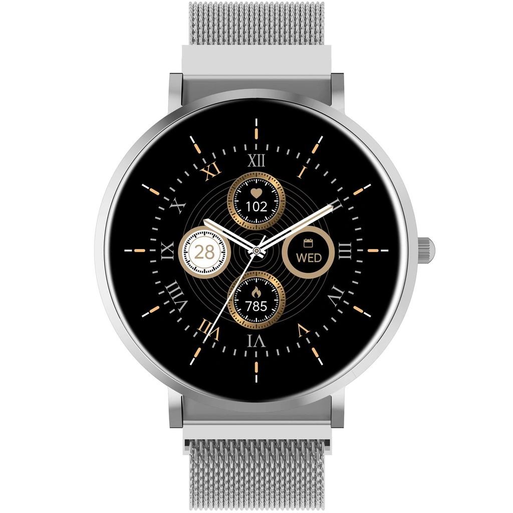 SmartWatch AMOLED Hälsokoll Sport-läge SWC-394S Silver
