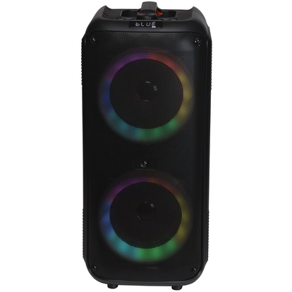 Högtalare Bluetooth 2x6,5" woofers 20W Batteri LED-ljus BPS-354 Svart