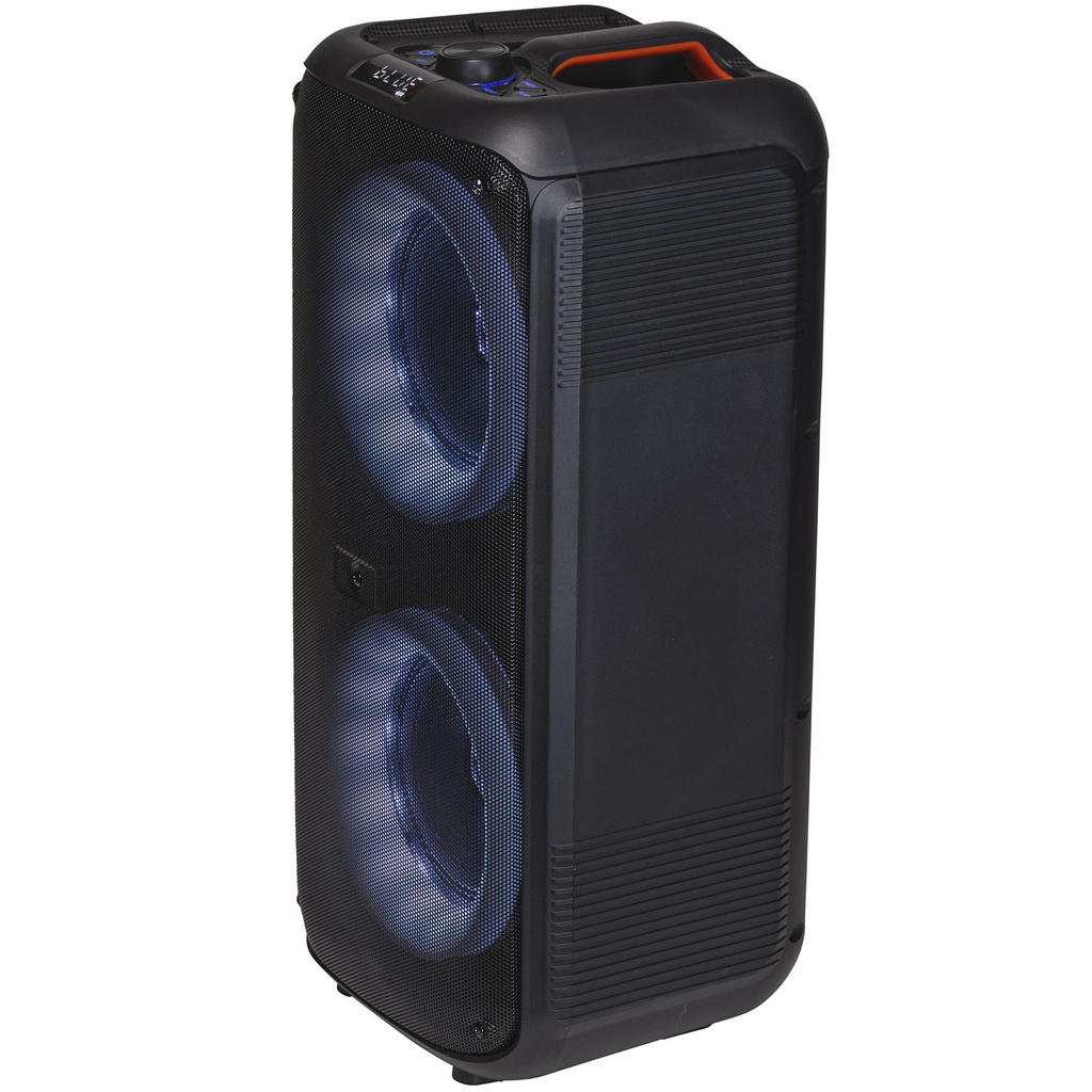 Högtalare Bluetooth 2x6,5" woofers 20W Batteri LED-ljus BPS-354 Svart