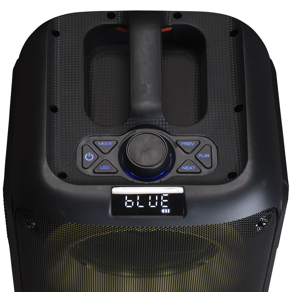 Högtalare Bluetooth 2x6,5" woofers 20W Batteri LED-ljus BPS-354 Svart