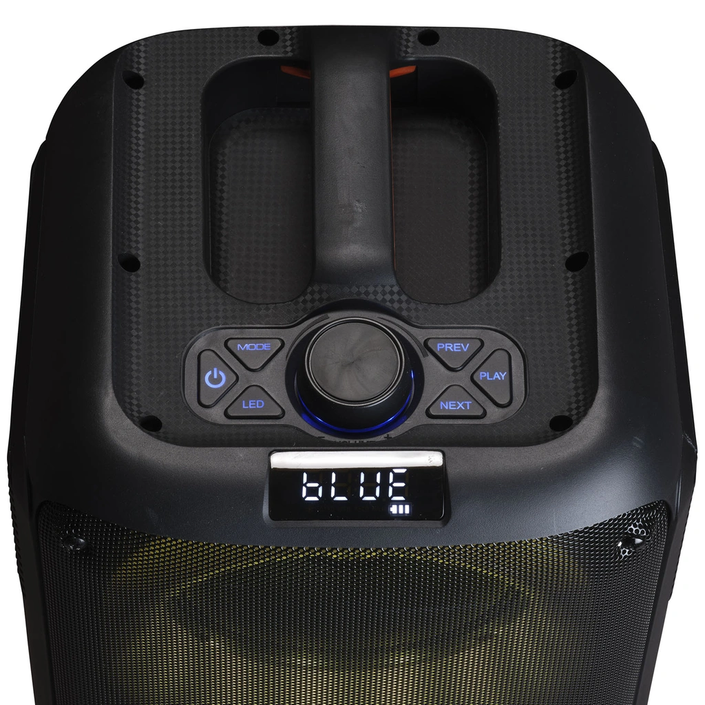 Högtalare Bluetooth 2x6,5" woofers 20W Batteri LED-ljus BPS-354 Svart