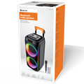 Högtalare Bluetooth 2X8" woofers 60W Batteri LED-ljus TSP-456 Svart