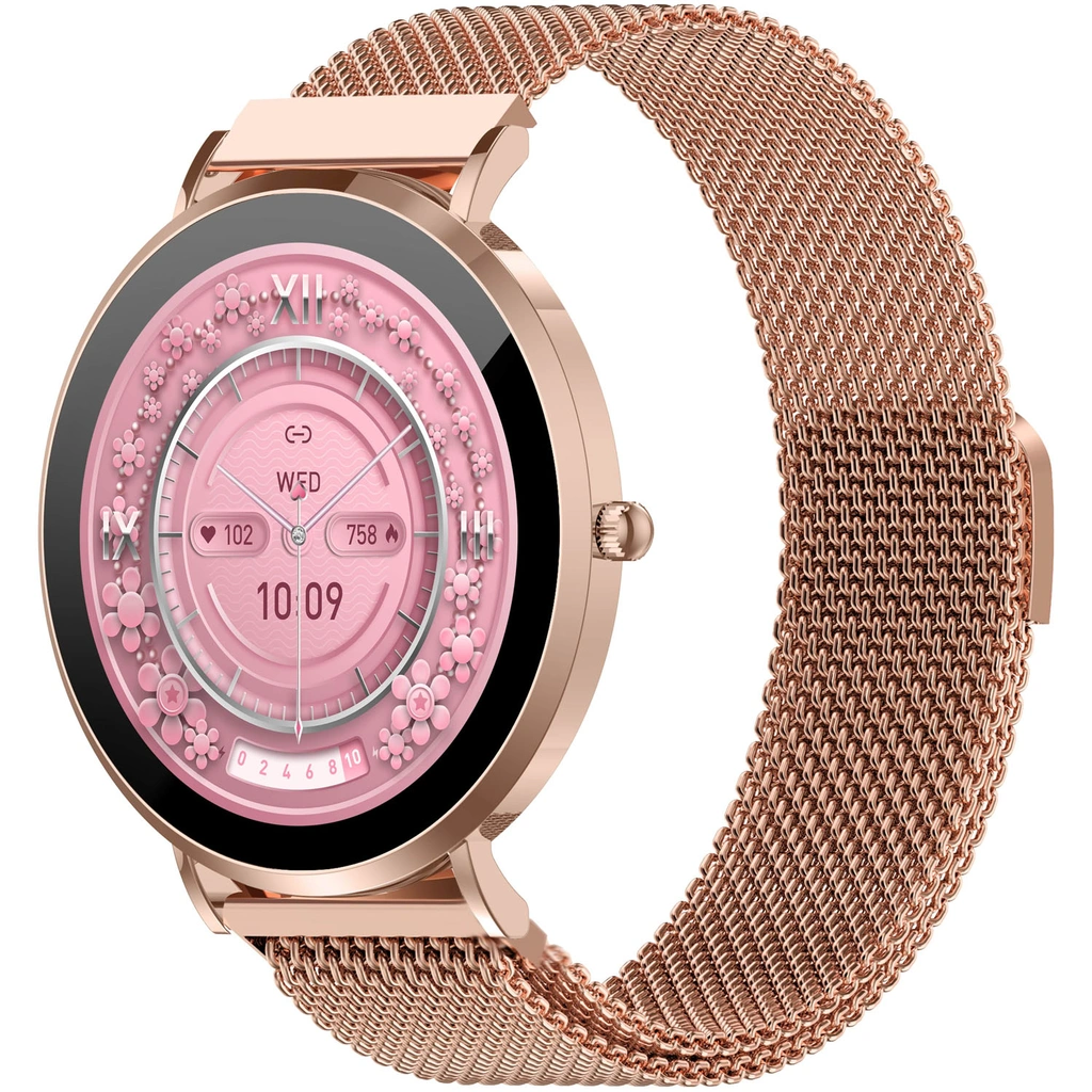 SmartWatch AMOLED Hälsokoll Sport-läge SWC-394S Rosé