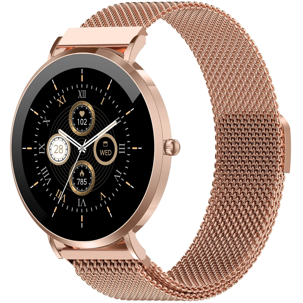 SmartWatch AMOLED Hälsokoll Sport-läge SWC-394S Rosé