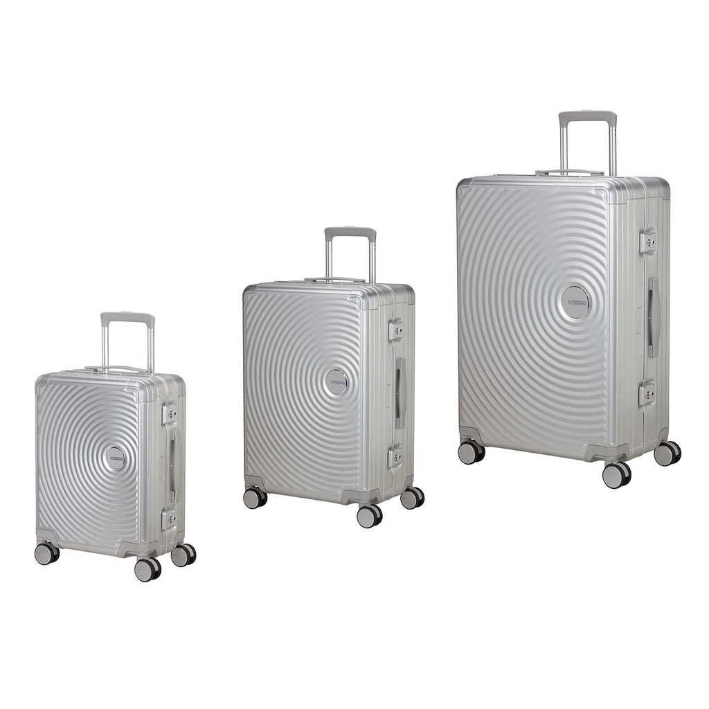 Resväskor 3-pack Soundbox Alu Silver