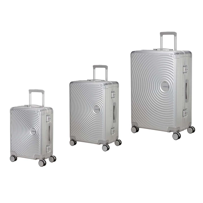 Resväskor 3-pack Soundbox Alu Silver