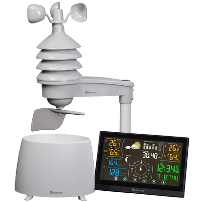 Väderstation Vind och regn-sensor Färgskärm WS-650