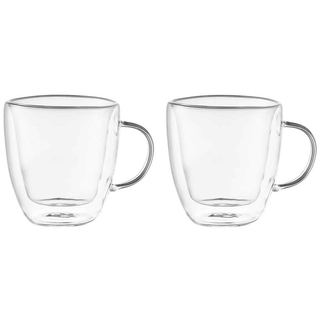Coffee cup double walled glass 25 cl 2 pcs