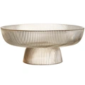 Serving bowl ribbed champagne 26 cm