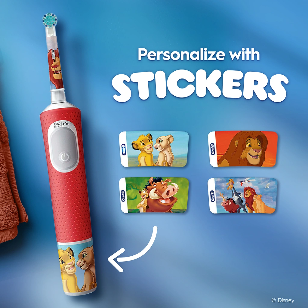 Eltandborste  Vitality Pro Kids Lion King + resefodral