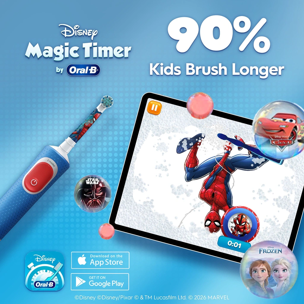 Eltandborste  Vitality Pro Spiderman + resefodral