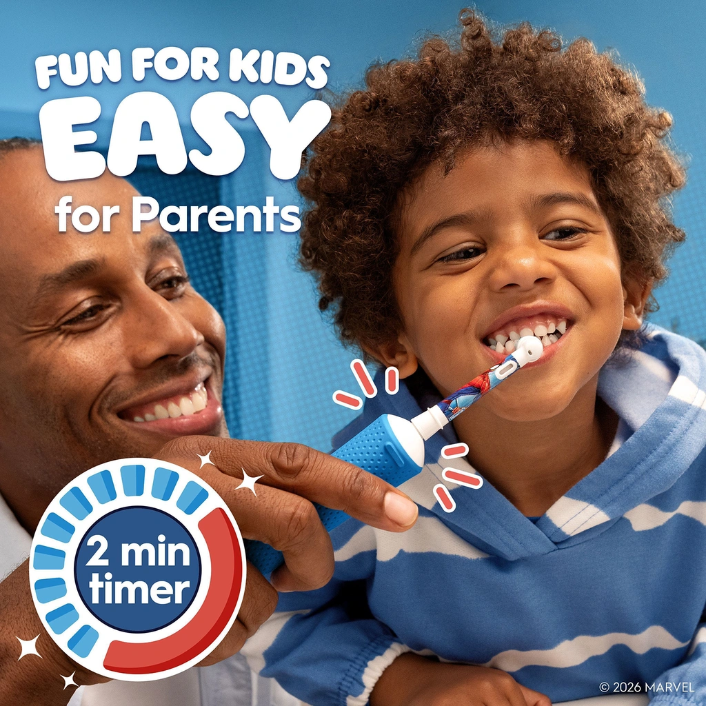 Eltandborste  Vitality Pro Spiderman + resefodral