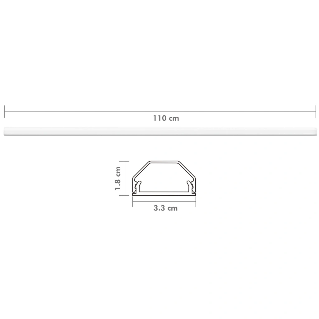 Cable Channel, Alu, 1100x33x18mm, white