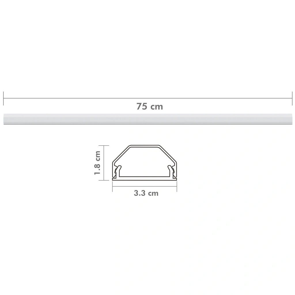 Kabelkanal 75x3,3x1,8cm Aluminium Vit
