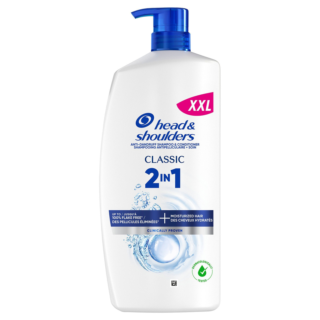 Classic Clean 2in1 Schampo och Balsam Mot Mjäll, 800ml Pump