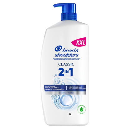 Classic Clean 2in1 Schampo och Balsam Mot Mjäll, 800ml Pump