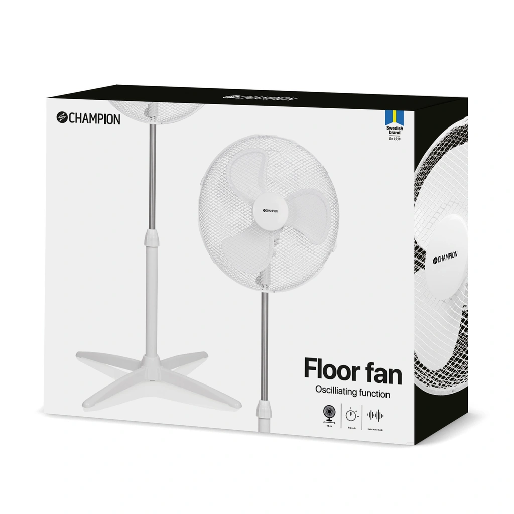 Golvfläkt 40cm GF130 Vit