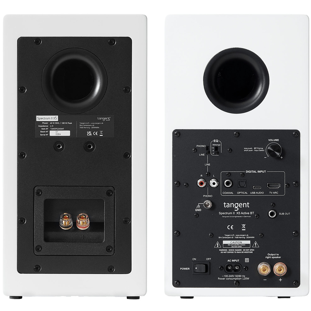 Högtalare Aktiva Spectrum X5 II BT HDMI Vita