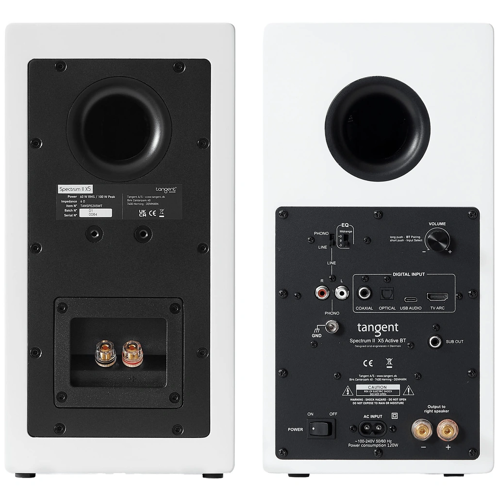 Högtalare Aktiva Spectrum X5 II BT HDMI Vita