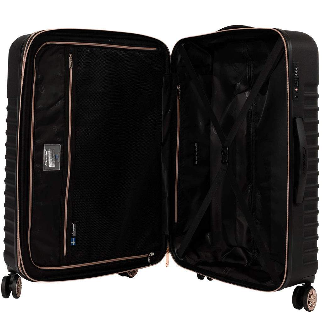 Suitcase Pasadena Large Black/Rosegold