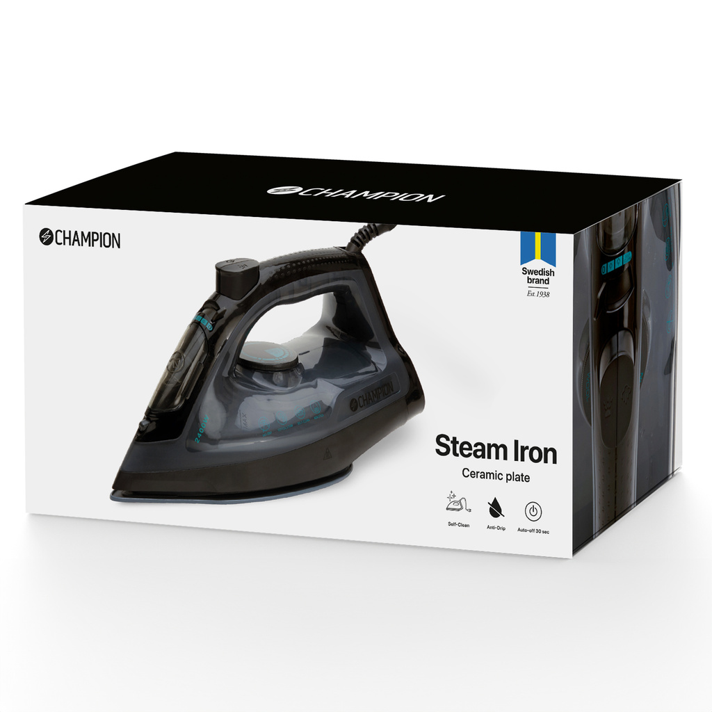 Ångstrykjärn Keramisk Auto-Off 2400W SJ600 Svart