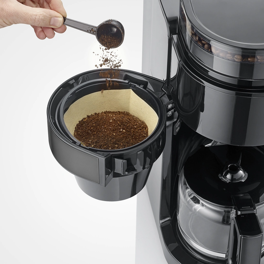 Kaffebryggare med kvarn Dark Inox KA 4830