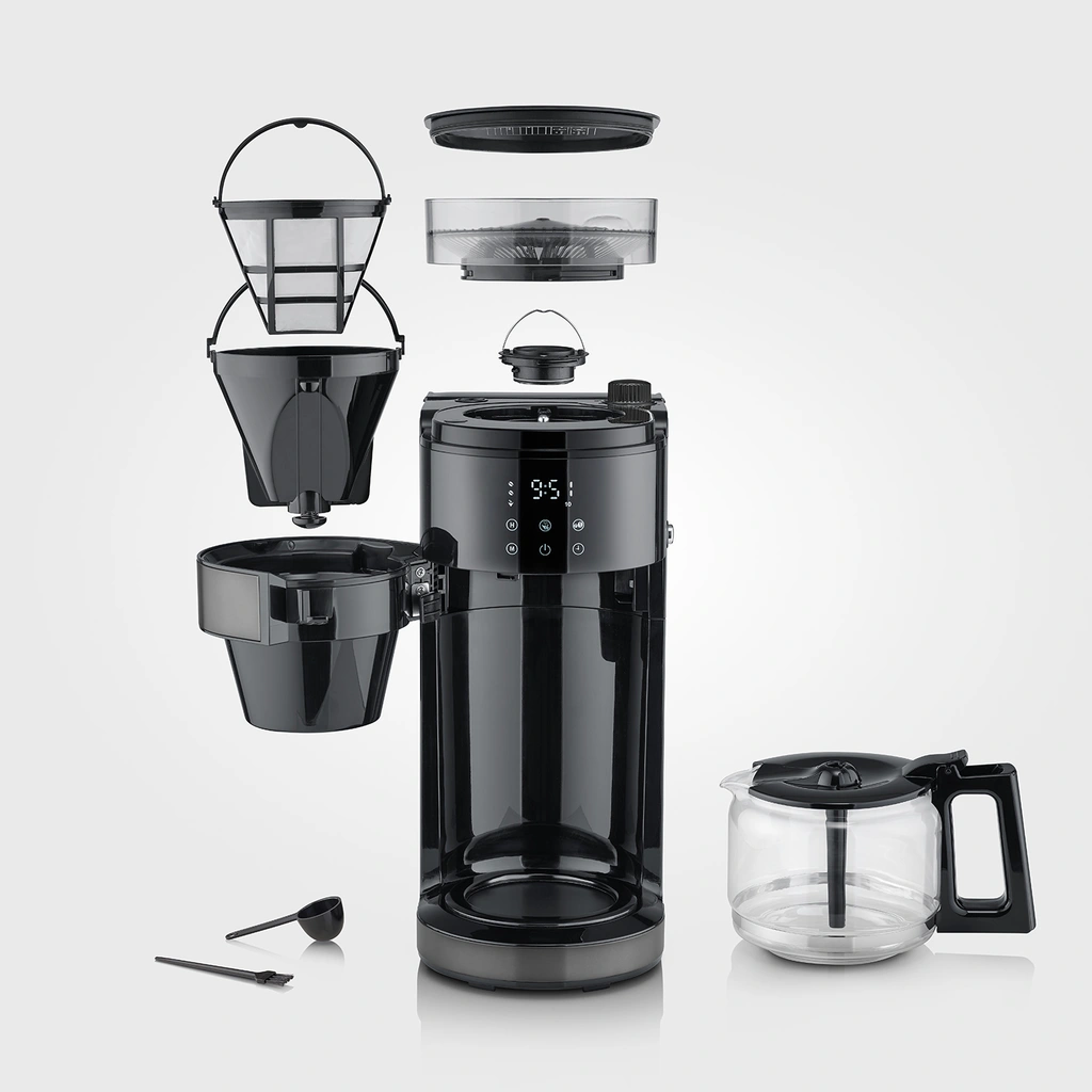 Kaffebryggare med kvarn Dark Inox KA 4830