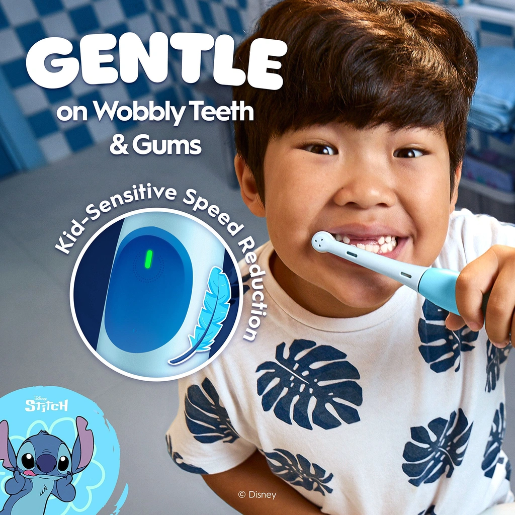 Eltandborste iO2 Junior Stitch + resefordral