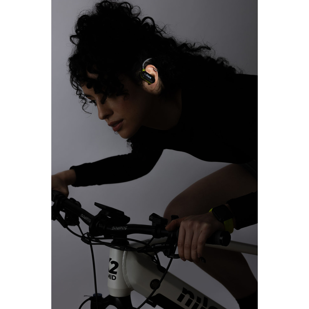 Hörlurar Sport Air Conduction ENC Airtunes Svart/Lime