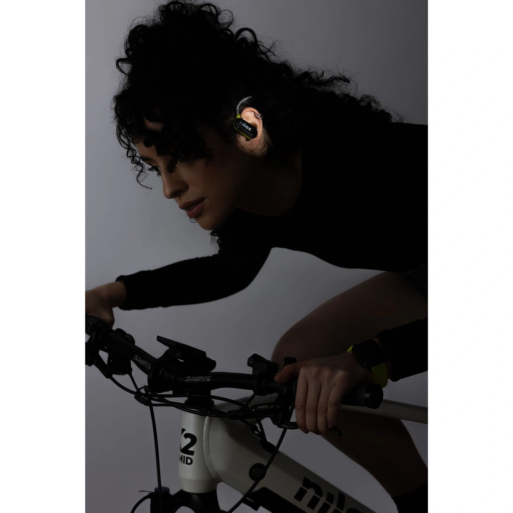 Hörlurar Sport Air Conduction ENC Airtunes Svart/Lime