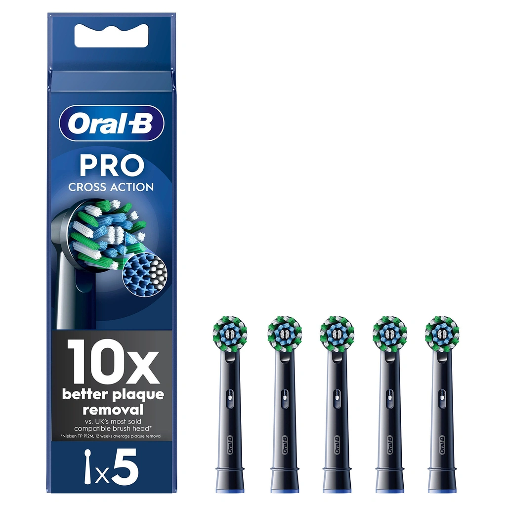 Borsthuvud Cross Action Black 5st