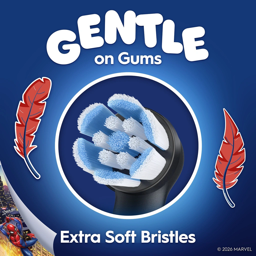 Borsthuvud iO Gentle Care Spiderman 2st