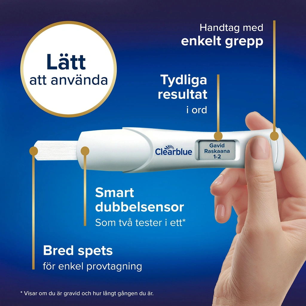 Digitalt  graviditetstest med veckoindikator, 1 digitalt test