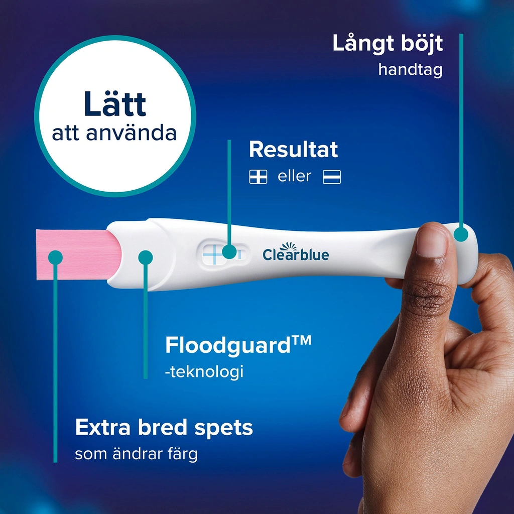 Graviditetstest, snabb detektion, resultat så snabbt som efter 1 minut, 1 test