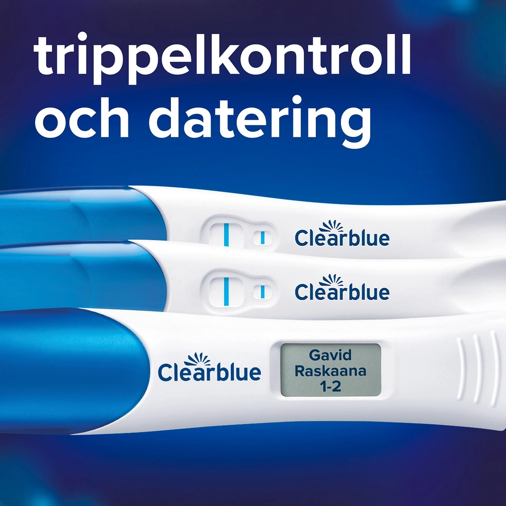 Graviditetstest ultratidigt, kombipaket med trippelkontroll och datering, resultat 6 dagar tidigare