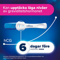 Graviditetstest ultratidigt, kombipaket med trippelkontroll och datering, resultat 6 dagar tidigare