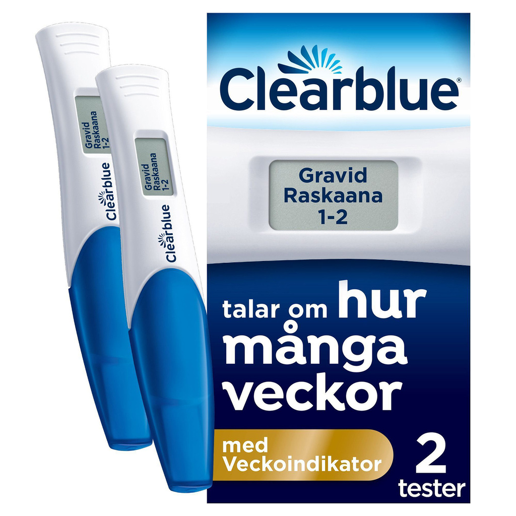Digitalt graviditetstest med veckoindikator, 2 digitala tester