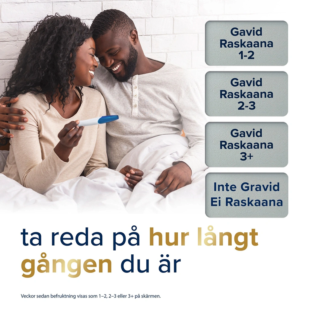 Digitalt graviditetstest med veckoindikator, 2 digitala tester