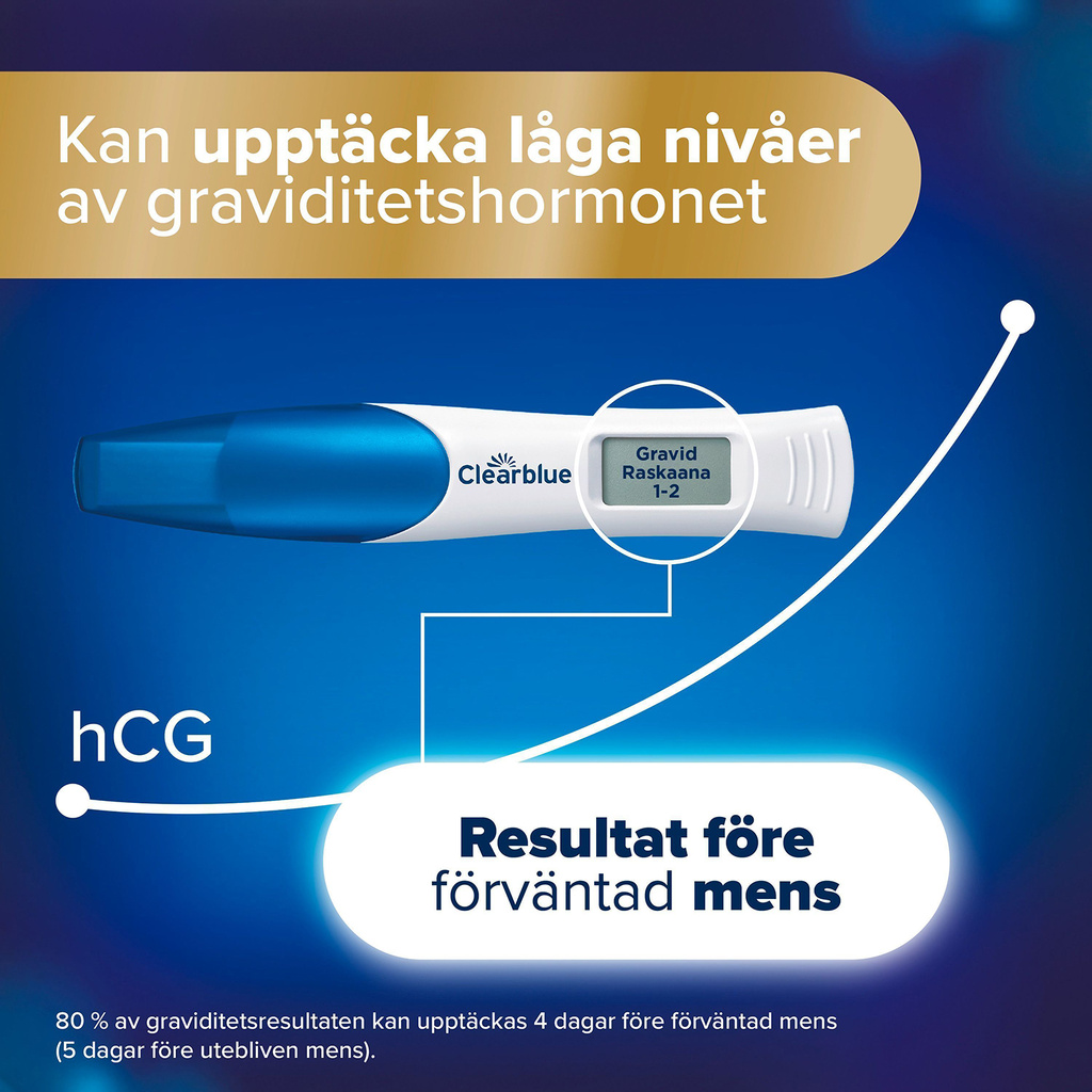 Digitalt graviditetstest med veckoindikator, 2 digitala tester