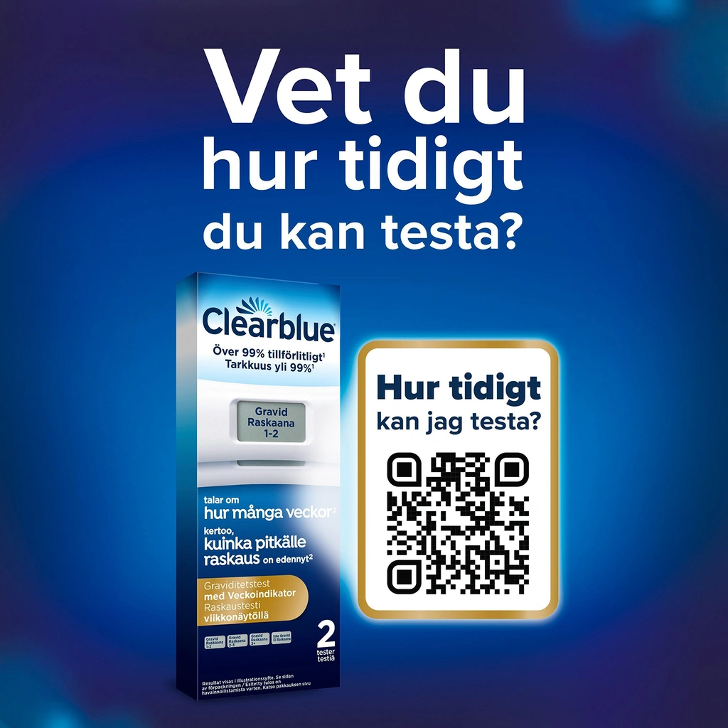 Digitalt graviditetstest med veckoindikator, 2 digitala tester