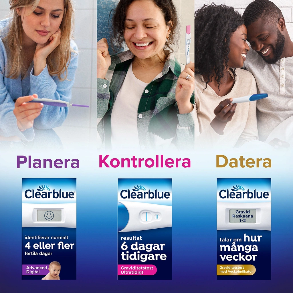 Digitalt graviditetstest med veckoindikator, 2 digitala tester