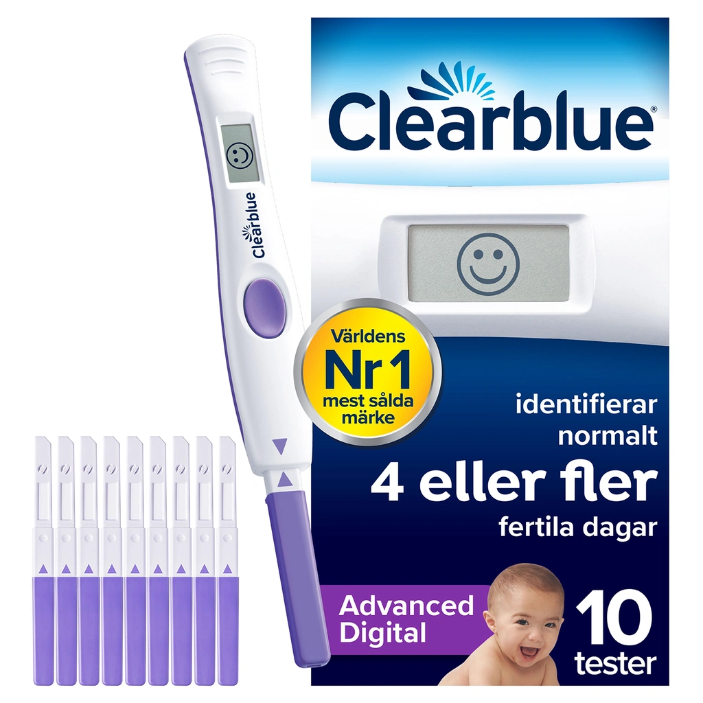 Advanced Digital Ägglossningstestkit, 1 digital hållare och 10 ägglossningstester