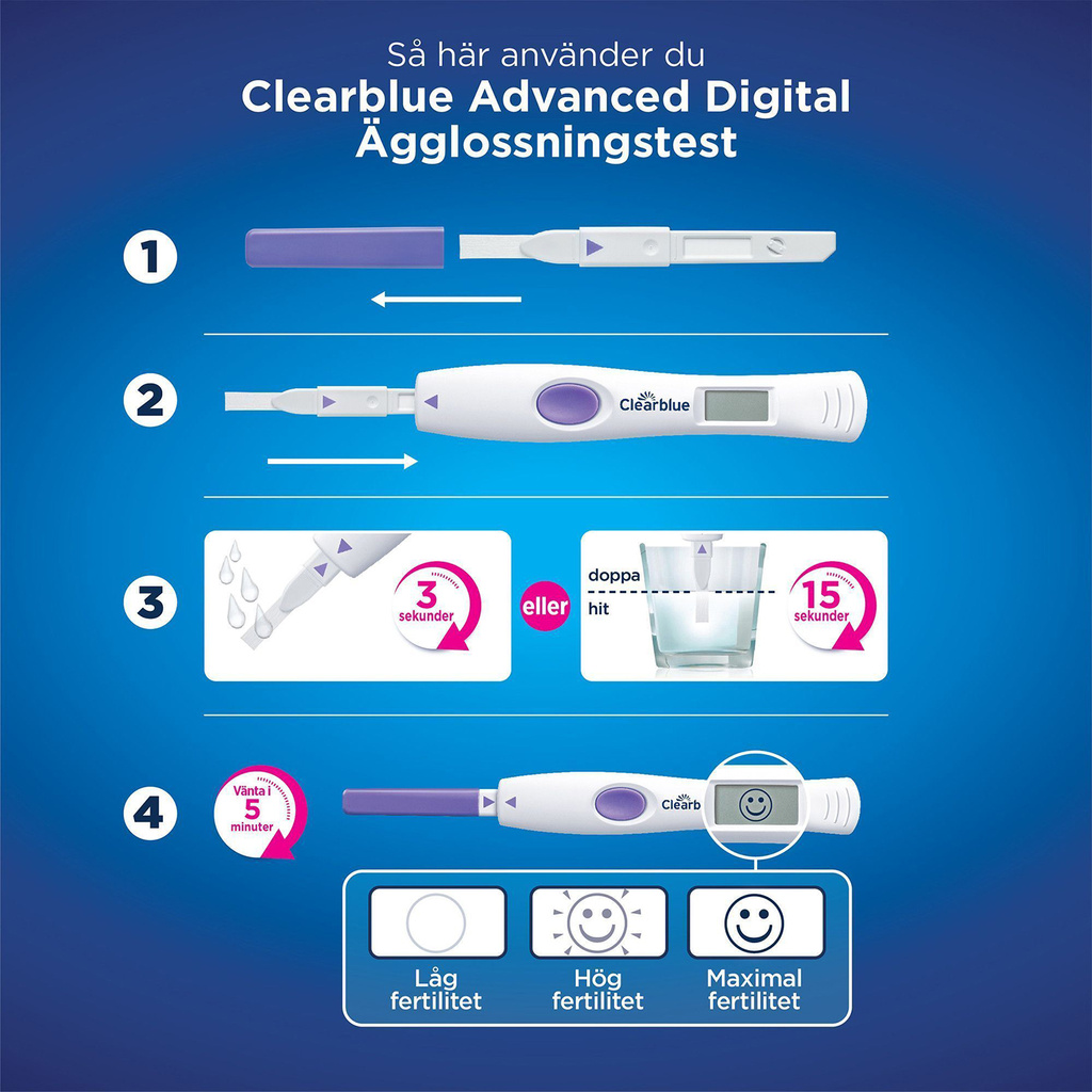 Advanced Digital Ägglossningstestkit, 1 digital hållare och 10 ägglossningstester
