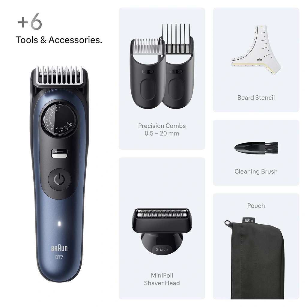 Skäggtrimmer BT7520 +6 Barberverktyg