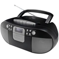 Boombox CD/MP3 DAB+/FM-radio Kassett USB SCD7800SW Svart/Grå