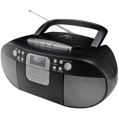 Boombox CD/MP3 DAB+/FM-radio Kassett USB SCD7800SW Svart/Grå