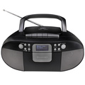 Boombox CD/MP3 DAB+/FM-radio Kassett USB SCD7800SW Svart/Grå